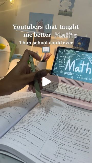 ˗ˏˋ🍒 vidzy ⍨ Studygram on Instagram: "Tag your fav maths teacher 🧑‍🏫 
Maths is fun ✨📝
#maths #mathematics #mathproblems #mathstricks #youtube" Best Maths Teacher On Youtube, Youtube Math Channels, Websites To Help With Math, How To Learn Mathematics, How To Study For Math, Grade 9 Math Notes, How To Study Maths, Aesthetic Maths Notes, Math Study Notes