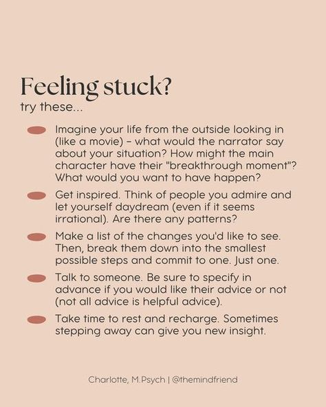 How To Get Unstuck In Life, Fear Response, Getting Unstuck, Perfect Sayings, Stuck In Life, New Things To Try, Get Unstuck, Stuck In A Rut, New Possibilities