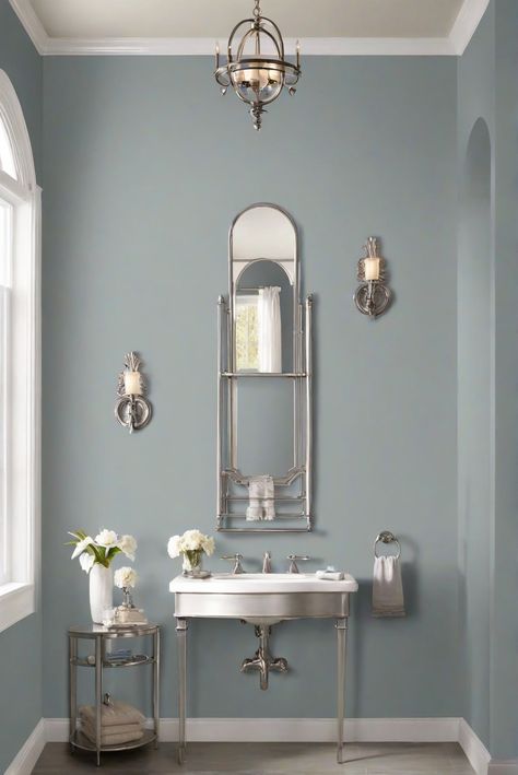 bathroom paint colors, bathroom wall paint, bathroom wall colors, bathroom painting ideas Sw Quicksilver Paint, Sw Quicksilver, Color For Bathroom Walls, Color For Bathroom, Alder Wood Kitchen Cabinets, Pine Kitchen Cabinets, Osb Wood, Bathroom Wall Colors, Cream Kitchen Cabinets