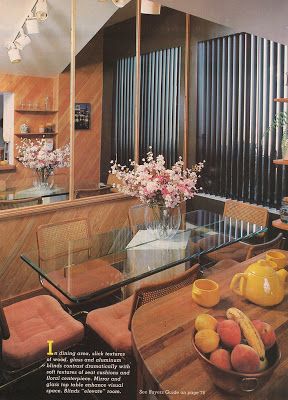 Vintage Goodness - A Blog For All The Vintage Geeks: Vintage 80's Home Decorating Trends 80s Dining Room, 80s Home Decor, 1980s Interior, 1980s Decor, Retro Homes, 90s Interior, 80s Interior Design, 1980's Style, 80s Art Deco