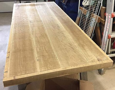 Is a wipe-on finish the best choice for my roughsawn maple tabletop overlay? Plywood Table Top, Maple Wood Table, Pallet Deck Diy, Maple Table, Maple Furniture, Maple Dining Table, Plywood Table, Diy Table Top, Diy Dining