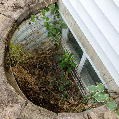 Basement Window Well Covers, Basement Window Well, Leaking Basement, Window Well Cover, Log Planter, Flooded Basement, Roof Overhang, Egress Window, Window Well