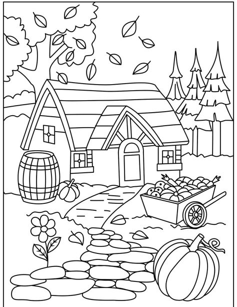 Coloring Pages For 3rd Grade, Cute Pictures For Coloring, Cute Color By Number, Bobby Goods Coloring Page Printable Fall, Cute Fall Coloring Pages Free Printable, Fall Coloring Pages Aesthetic, Coloring Pages Adults Printable, Coloring Pages Cottagecore, Simple Fall Coloring Pages