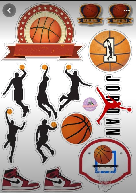 Basketball Cake Topper, Toppers Basketball, Sneaker Party, Kids Cake Toppers, Chef Cake, Photo Cake Topper, Basketball Cake, Birthday Cake Topper Printable, 17th Birthday