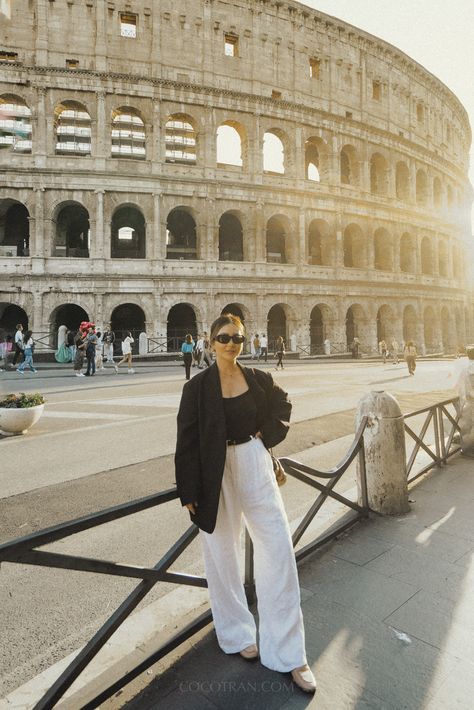 Rome in a Day: (Rome 1 Day Itinerary & Tips) How to See the Eternal City's Highlights in Just 24 Hours Rome Day Outfits, Rome April Outfit, Vatican City Outfit Winter, Rome Style Fashion, Autumn Rome Outfits, Roma Style Outfits, Rome September Outfit, Rome Italy Outfits October, Rome In Fall Outfits