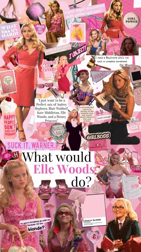 Check out aemaguire20's Shuffles #legallyblonde #ellewoods #whatlikeitshard Elle Woods Collage, Legally Blonde Mood Board, Life Is Better Blonde, Legally Blonde Wallpaper Desktop, Legally Blonde Lockscreen, Legally Blonde Collage, Elle Woods Background, Elle Woods Wallpaper Iphone, Legally Blonde Wallpaper Iphone