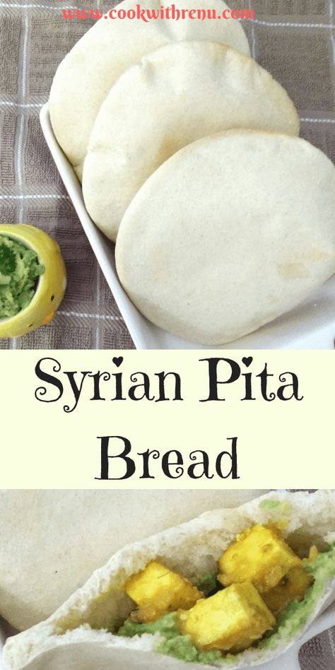 Syrian Bread, Sandwiches For Breakfast, Indian Paratha, Naan Recipes, Arabic Bread, Bread Biscuits, Homemade Pita, Savory Breads, Pita Bread Recipe