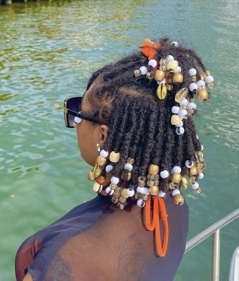 Loc Accessories, Loc Beads, Short Locs, Loc Hairstyles, Beautiful Locs, Beautiful Dreadlocks, Short Locs Hairstyles, Dreadlock Style, Dreadlock Styles