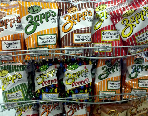 Zapps Potato chips - Ohh my. Crunch and flavors that are unique. Can't stop at one! Louisiana Food, Louisiana Cuisine, Louisiana Swamp, Louisiana Travel, Louisiana Cajun, Shreveport Louisiana, Kettle Chips, Louisiana Recipes, General Manager