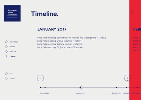 Horizontal timeline navigation Timeline Website Design Layout, Interactive Timeline Design, Horizontal Timeline Design, Timeline Design Website, Timeline Website Design, Website Timeline Design, Graphic Design Horizontal, Timeline Ui Design, Timeline Web Design