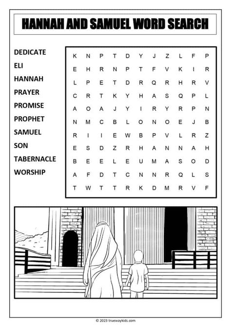 Check out our free Hannah and Samuel word search worksheet! This printable worksheet is a great way to engage your teens in a fun and interactive way while they learn about this important Bible lesson. Download it today! Hannah And Samuel Activities, Hannah And Samuel, Hannah Bible, Samuel Bible, Sunday School Coloring Pages, Sabbath School, Activities For Teens, Bible Study Lessons, Bible Activities