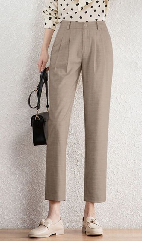 Modest Slacks For Women, Women Pleated Trousers, Uniform Pants Outfit, Classic Pants Women, Gray Pants Women, Pleated Pants Women, Office Trousers Women, Office Pants Women, Tailored Pants Outfit