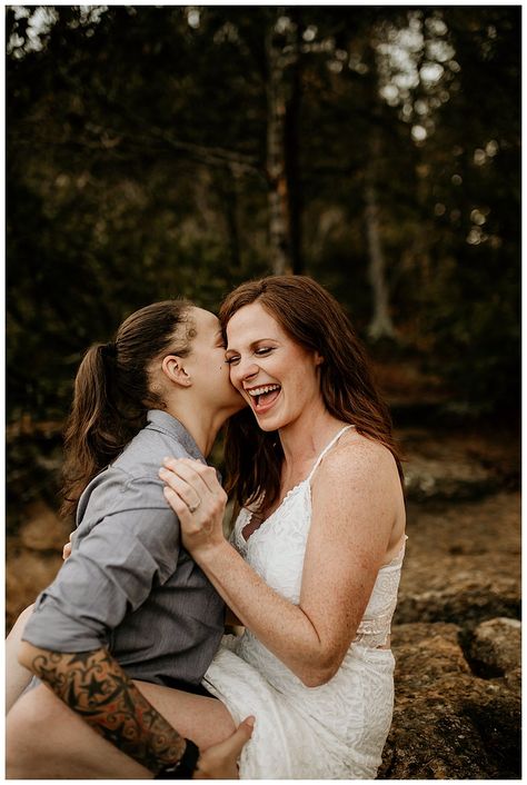 Kissing on Cliffs and Waterfall Frolics in This Epic Engagement Shoot - Love Inc. MagLove Inc. Mag Lesbian Engagement Photos, Pose Fotografi, Lesbian Wedding, Couple Photoshoot Poses, Photo Poses For Couples, Photo Couple, Couple Photography Poses, Engagement Shoot, Photoshoot Poses