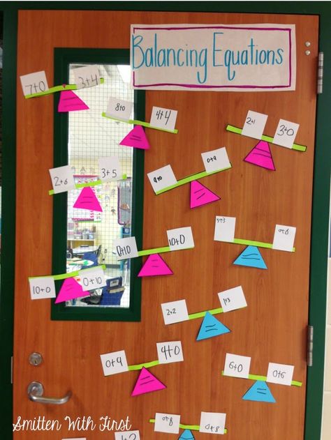 Elementary Classroom Door, Life Is Crazy, Math Classroom Decorations, Math Patterns, Kids Math, Math School, Fourth Grade Math, Second Grade Math, Math Addition