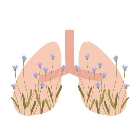 Respiratory System Aesthetic, System Aesthetic, Aesthetic Health, Human Lungs, Concept Illustration, Respiratory System, Lungs, Respiratory, Aesthetic Backgrounds