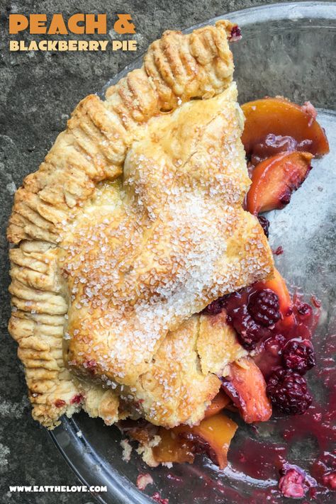 Peach and Blackberry Pie. Photo and recipe by Irvin Lin of Eat the Love. Blackberry Peach, Just Pies, Blackberry Pie, Berry Pie, Fruit Pie, Peach Pie, Peach Recipe, Italian Pizza, Sweet Tarts