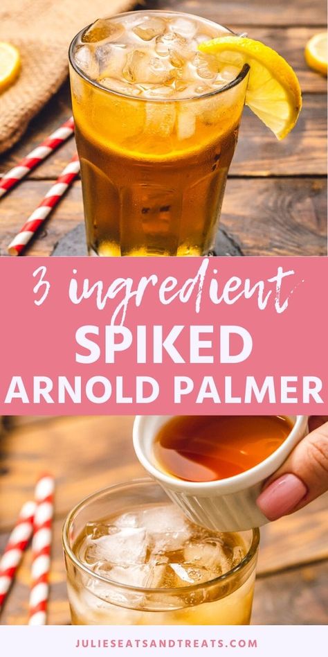 Spiked Arnold Palmer, Spiked Lemonade Recipe, Arnold Palmer Recipe, Spiked Tea, Tea Cocktail Recipes, Lemonade Iced Tea, Spiked Lemonade, Mojito Drink, Iced Tea Cocktails