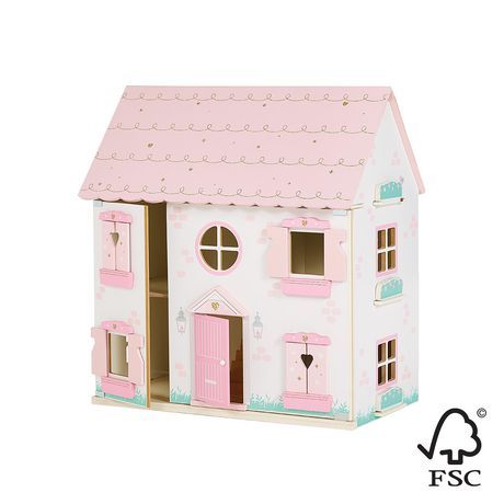 Spark Create Imagine Wooden Doll House | Walmart Canada Wooden Doll House, Wooden Dolls House Furniture, Dolls House Shop, Doll House Furniture, Cute Cottage, Wooden Doll, Wooden Dollhouse, Selling Furniture, House Furniture