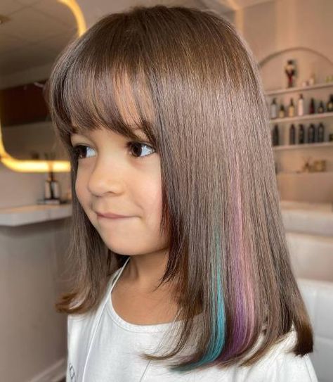 50 Cute Haircuts for Girls to Put You on Center Stage Medium Length Hair For Girls Little, Back To School Haircuts For Girls Kids, Kids Haircuts For Girls Long, Shoulder Length Kids Haircut, Long Girls Haircut, Kindergarten Haircut Girl, Shoulder Length Hair Girls Kids, Medium Length Haircut For Girls Kids, Toddler Bangs Haircut Girl