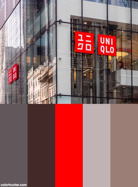 Uniqlo Logo, Logo Color Palette, Logo Color, Uniqlo, Color Palette, ? Logo, Color