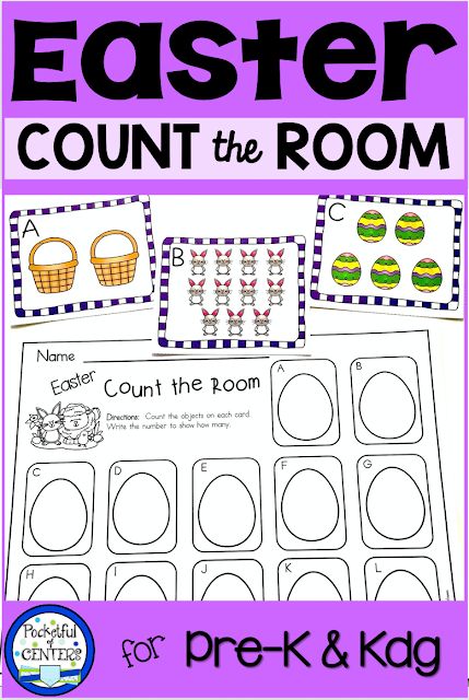 Pocketful of Centers: Easter Count the Room Easter Learning Activities, Easter Literacy, Spring Kindergarten Activities, Kindergarten Easter, Spring Classroom Activities, Easter Math Activities, Count The Room, April Ideas, Preschool Easter