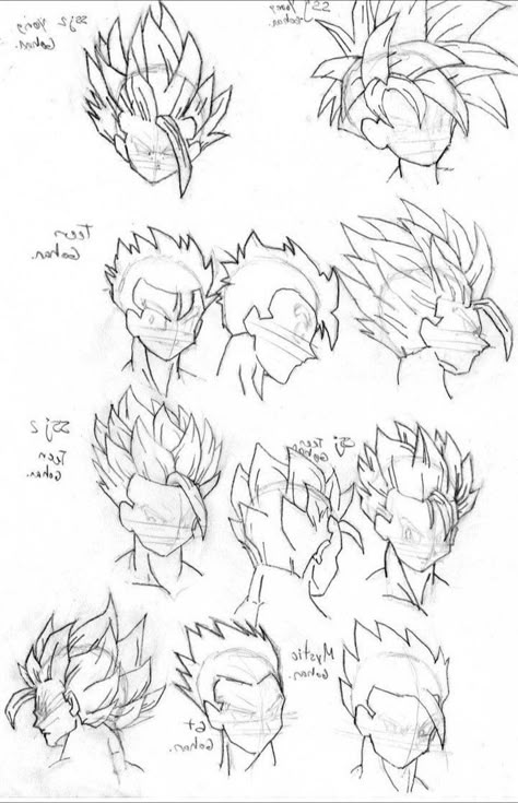 Dbz Sketch, Dbz Saiyan, Broly Dbz, Dbz Drawings, Image Dbz, Ball Drawing, 얼굴 드로잉, Some Sketches, Dragon Ball Super Art