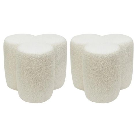 Custom Made Ottomans or Benches With Off White Boucle Upholstery For Sale at 1stDibs Vintage Bank, Wood And White, Modern Upholstery, American Modern, Deco Luminaire, Modern Bench, Furniture Finishes, Modern Seating, Ottoman Bench