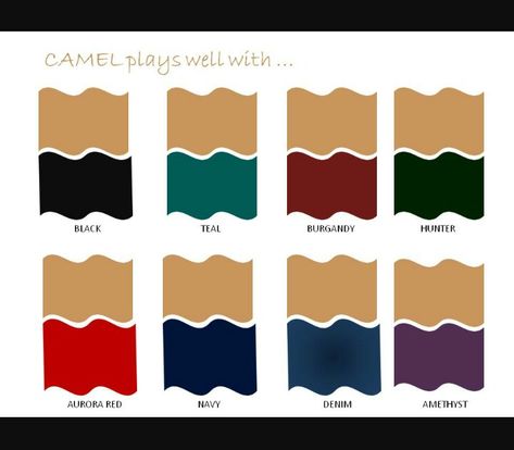 Camel Color Outfits, Camel Color Palette, Deep Autumn Color Palette, Camel Dress, Colour Combinations Fashion, Color Combos Outfit, Color Combinations For Clothes, Office Outfits Women, Fall Color Palette