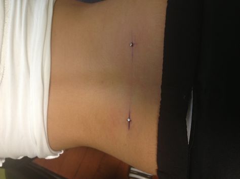 Lower back Dermals Lower Back Dermals, Lower Back Percinings, Lower Belly Piercing, Lower Back Piercings, Lower Back Dermal Piercing, Piercing Dos, Back Dermals, Dimple Piercings, Back Dermal Piercing