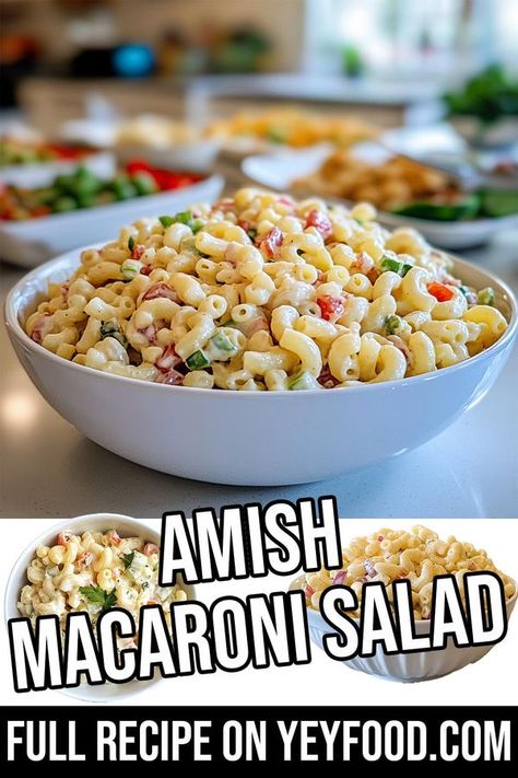 Home, Garden & DIY Amish Macaroni Salad Recipe, Amish Macaroni Salad, Creamy Macaroni Salad, Pasta With Mayonnaise, Easy Macaroni Salad, Pumpkin Crisp, Best Macaroni Salad, Macaroni Salad Recipe, Summer Picnics