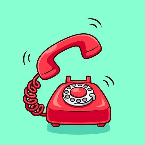 cute red old telephone cartoon isolated vector design illustration Telephone Cartoon, Cartoon Telephone, Telephone Clipart, Telephone Illustration, Cute Telephone, Baby Hotline, Telephone Drawing, Telephone Icon, Phone Illustration