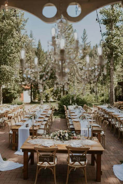 Wes & Jess had the most romantic Lake Tahoe wedding I've ever seen. This Twenty Mile House wedding was picture perfect. Jess' floral wedding dress, the outdoor wedding reception decor, the flower toss wedding exit, and everything in between. If you're looking for a Lake Tahoe wedding venue.. this is a dream. And if you're looking for a Lake Tahoe wedding photographer, I'm your gal 🥰 See more photos from Jess & Wes' dreamy California wedding on my blog! Twenty Mile House Wedding, Lake Tahoe Micro Wedding, Flower Toss Wedding, Lake House Wedding Reception, Outdoor Wedding Reception Decor, Tahoe Wedding Venues, Outdoor Wedding Reception Decorations, Lake Tahoe Wedding Venues, Colorado Wedding Reception