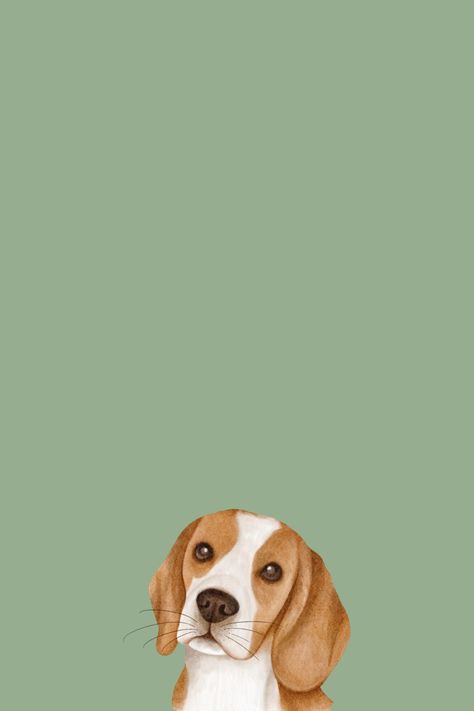 Beagle Aesthetic Wallpaper, Beagle Wallpaper Iphone, Beagle Dog Drawing, Beagle Aesthetics, Beagle Wallpaper, Dog Phone Wallpaper, Beagle Cartoon, Dog Lockscreen, Beagle Drawing