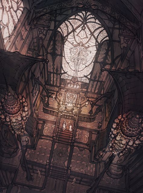 ArtStation - Dark Cathedral interior, David Noren Concept Art Castle, Dark Castle Interior, Dark Cathedral, Cathedral Interior, Interior Concept Art, Watercolor Art Face, Dark Castle, Gothic Castle, Castle Aesthetic