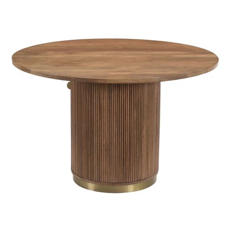 Imani Round Mango Wood Fluted Dining Table With Storage - World Market Fluted Dining Table, Wood Entry Table, Round Entry Table, Furniture 2023, Round Dining Tables, Dining Table With Storage, Cnc Furniture, Table With Storage, Entry Table