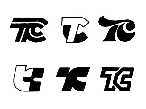 TC Monograms / Sketches by Kakha Kakhadzen on Dribbble Global Logo, Sports Graphics, Letter Logo Design, Monogram Logo, Letter Logo, Nike Outfits, Lettering Design, Logo Inspiration, Editorial Design