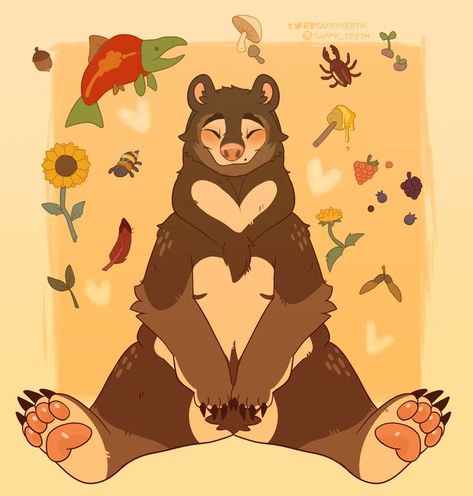 Bear Character Design, Bear Art, Animal Sketches, Environment Concept Art, Art Poses, Kawaii Art, Funky Art, Creature Art, Art Reference Photos