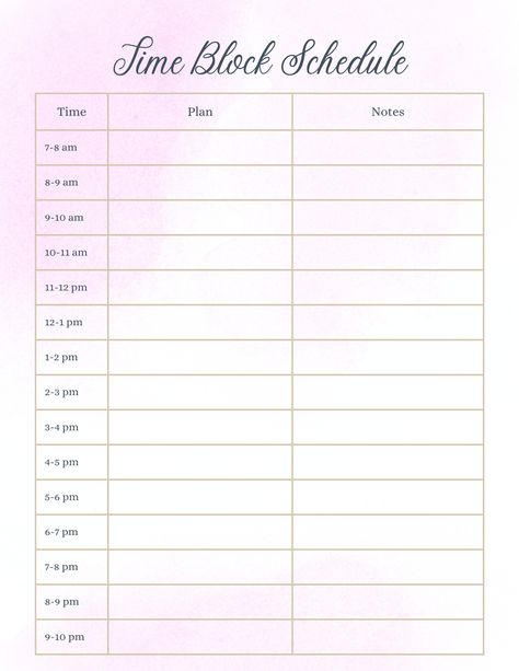 Weekly Time Blocking Template, Time Blocking Schedule Template, Time Block Template, Block Schedule Template, Time Blocking Template, Time Blocking Printable, Time Blocking Schedule, Flower Templates Printable, Homework Planner