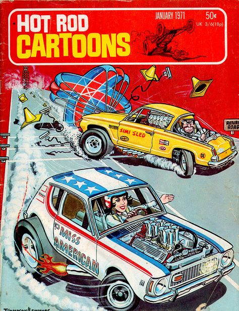 Stupid "Car Toons" question. - General - Model Cars Magazine Forum Cartoons Magazine, Ed Roth Art, Cartoon Car Drawing, Cartoon Artwork, Automotive Artwork, Racing Art, Lowbrow Art, Car Illustration, Car Cartoon