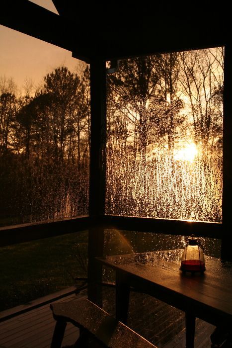 Sunset through rain spattered window: Rainy Mood, Rain Falling, I Love Rain, Rain Storm, Love Rain, Singing In The Rain, Walking In The Rain, Rainy Night, Sound Of Rain