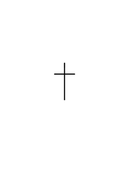 Small Crucifix Tattoo, Krzyzyk Tattoo, Cross Tattoo Outline, Cross Doodle, Crosses Tattoo, Cross Outline, Crucifix Tattoo, Cruz Tattoo, Simple Cross Tattoo