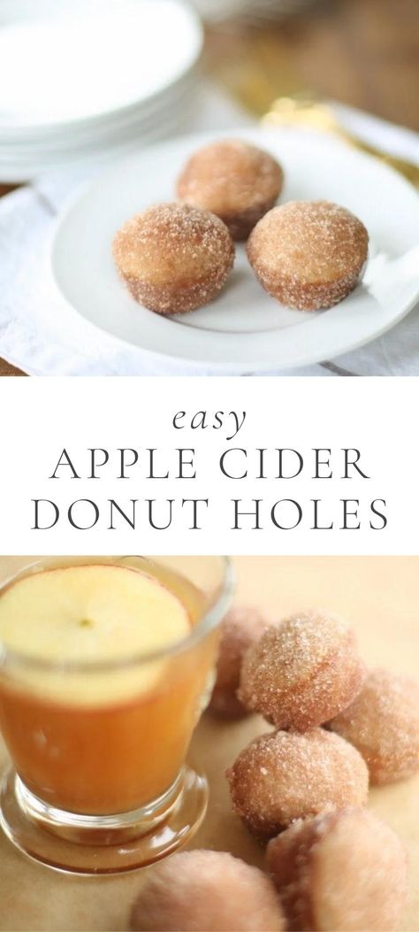 Apple Cider Donut Holes Recipe, Apple Cinnamon Donut, Cinnamon Donut Holes, Apple Cider Donut Holes, Cider Donuts Recipe, Donut Hole Recipe, Apple Cider Donuts Recipe, Apple Cider Donuts Baked, Fall Cookie Recipes