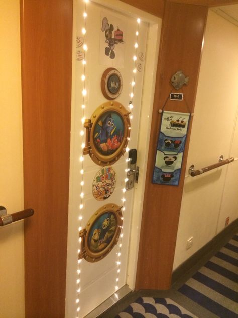 Disney Cruise Door Decorations Ideas, Disney Door Decorations, Disney Doors, Cruise Door Decorations, Cruise Vibes, Disney Cruise Door Decorations, Disney Treasure, Disney Fantasy Cruise, Disney Cruise Fish Extender