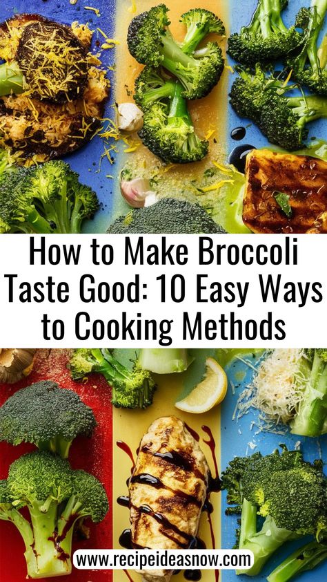 How to Make Broccoli Taste Good: 10 Easy Ways to Cooking Methods. Want to make broccoli taste amazing? Discover 10 easy ways to cook broccoli that turn this nutritious veggie into a delicious dish! From roasting and sautéing to steaming and adding flavorful seasonings, these simple methods will transform your broccoli into a family favorite. Whether you're meal prepping or looking for a quick side dish, these tips will boost your cooking game. Try them out today! Make Broccoli Taste Good, Ways To Cook Broccoli, Broccoli Steamed, Cook Broccoli, How To Cook Broccoli, Quick Delicious Meals, How To Make Broccoli, Delicious Veggies, Quick Side Dishes