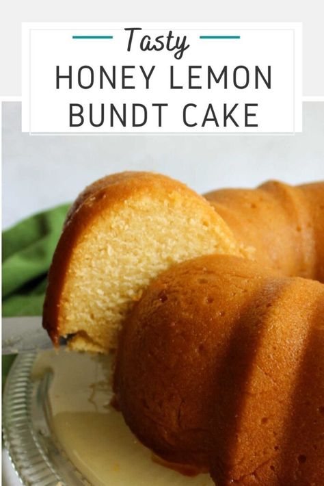 Bee Bundt Cake, Lemon Honey Dessert, Honey Bundt Cake Recipe, Savory Honey Recipes, Dessert With Honey, Desserts Made With Honey, Honey Dessert Recipes, Honey Recipes Baking, Lemon Honey Cake