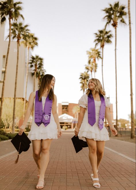 graduation, graduate, college, grandcanyonuniversity, seniors, pictures, photography, besties, bff, bffgoals, collegelife, fashion, outfitideas, outfits, grad outfit, grad dress, grad pose, arizona, college grad Gcu Senior Pictures, Best Friend Graduation Pictures Colleges, College Shirt Senior Pictures Best Friends, Best Friend Graduation Poses, Commited Pictures College, Graduation Poses For Two People, College Graduation Pictures Best Friends, Graduation Pictures Poses Friends, Grad Pic Ideas With Friends