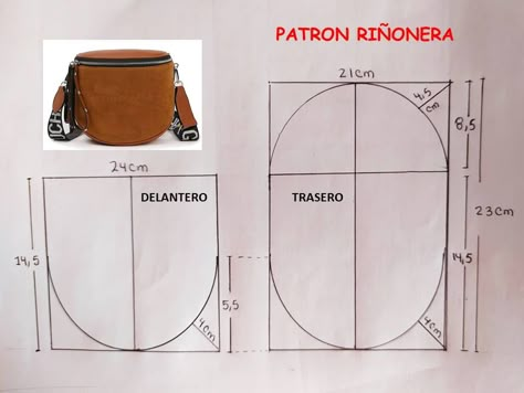 patron riñonera paso a paso #costura #patrones #diy Leather Bag Pattern, Diy Leather Bag, Diy Bags Patterns, Crochet Market Bag, Diy Handbag, Handbag Patterns, Jeans Diy, Bag Patterns To Sew, Diy Bags