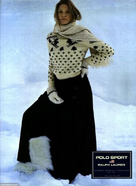 Winter Lounge Outfits, Ski Holiday Outfit, Ralph Lauren Vintage Ads, Vintage Ralph Lauren Ads, Old Ralph Lauren, Hair Dark Blonde, Ralph Laurent, Snow Outfit, Ralph Lauren Vintage