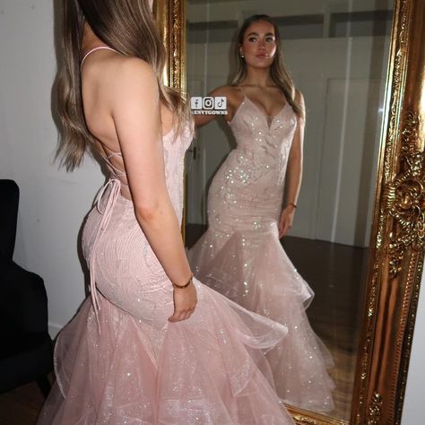 Baby pinks for our new in fishtail dress💗⭐️ Fishtail Dress Prom, Fishtail Prom Dress, Prom Dress Aesthetic, Prom Dress Store, Prom Dress Inspo, Prom 2024, Senior Prom Dresses, Prom Dress Stores, Fishtail Skirt