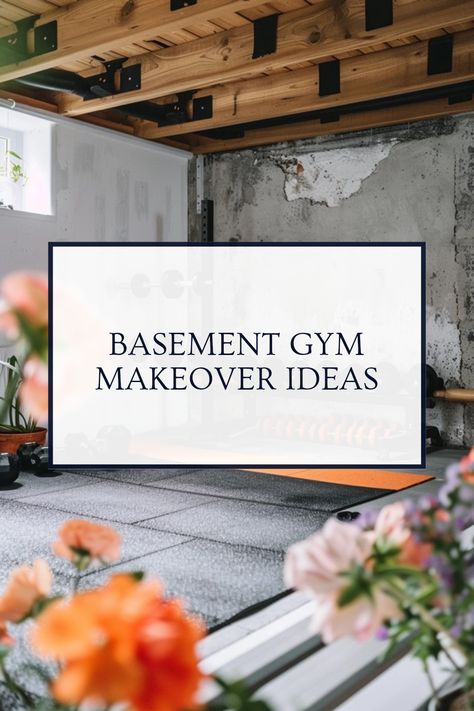 Explore smart designs and tips to create a stylish workout area in your unfinished basement with one inspiring image. Basement Home Gym On A Budget, Diy Work Out Room Ideas, Basement Gym Diy, Easy Home Gym Ideas, Home Gym Makeover, Basement Fitness Room Ideas, Basement Wellness Room, Home Gym Basement Ideas, Basement Gym Design Ideas